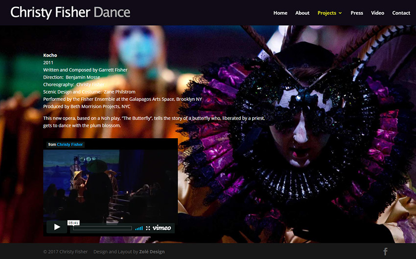 Christy Fisher Dance home page