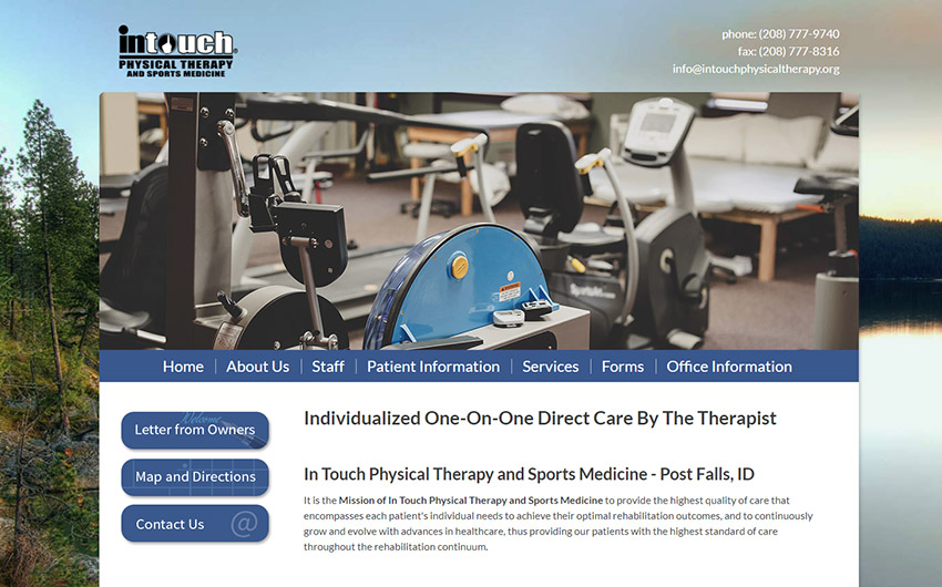 In Touch Physical Therapy home page
