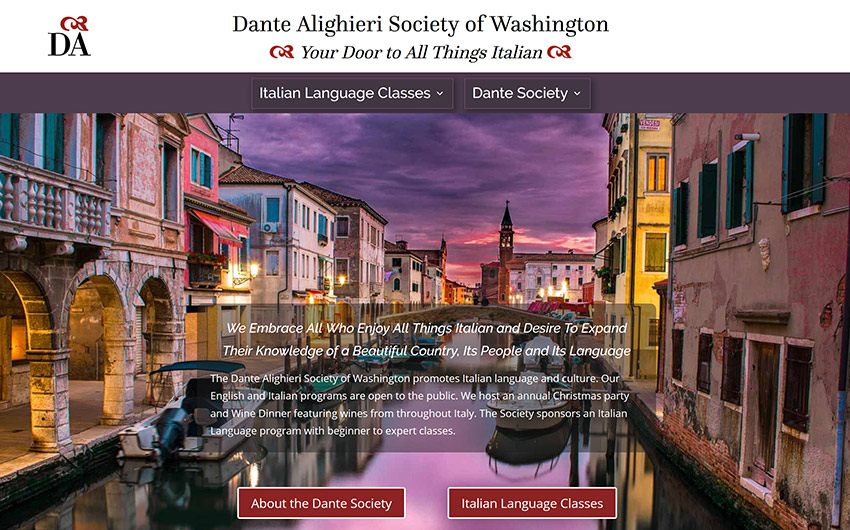 Dante Language School home page