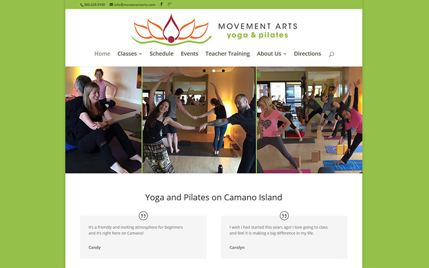 Movement Arts yoga home page