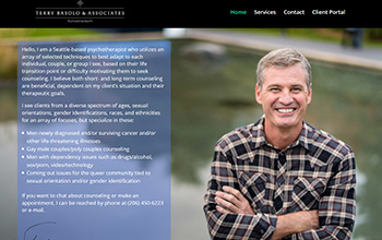 image of a psychotherapist website in portfolio