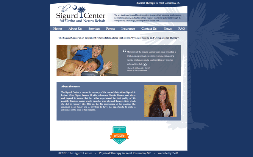 Sigurd Physical Therapy home page